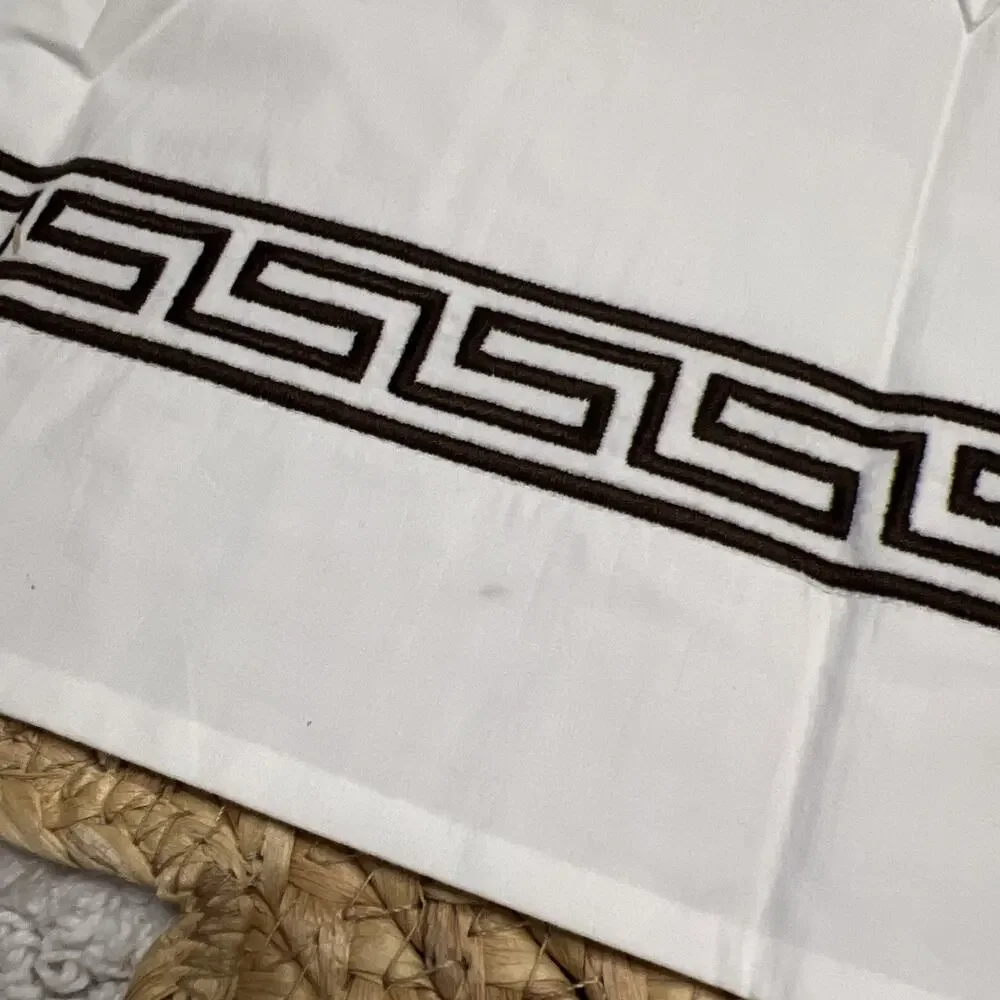 Williams Sonoma Chambers Heritage Bedding Classic Greek-Key Boudoir Sham 12x16”